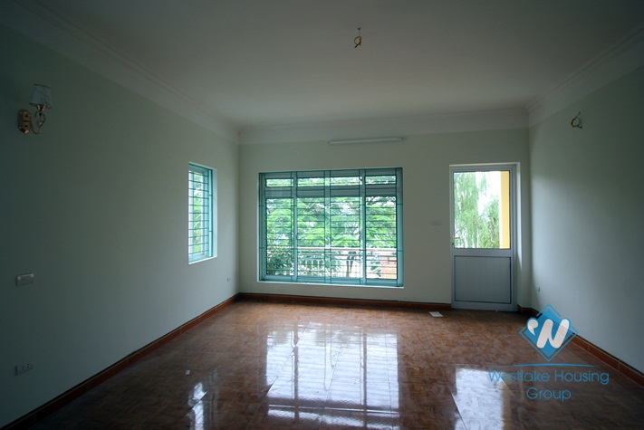 Unfurnished house on the lake side for rent in Tay Ho area, Hanoi.